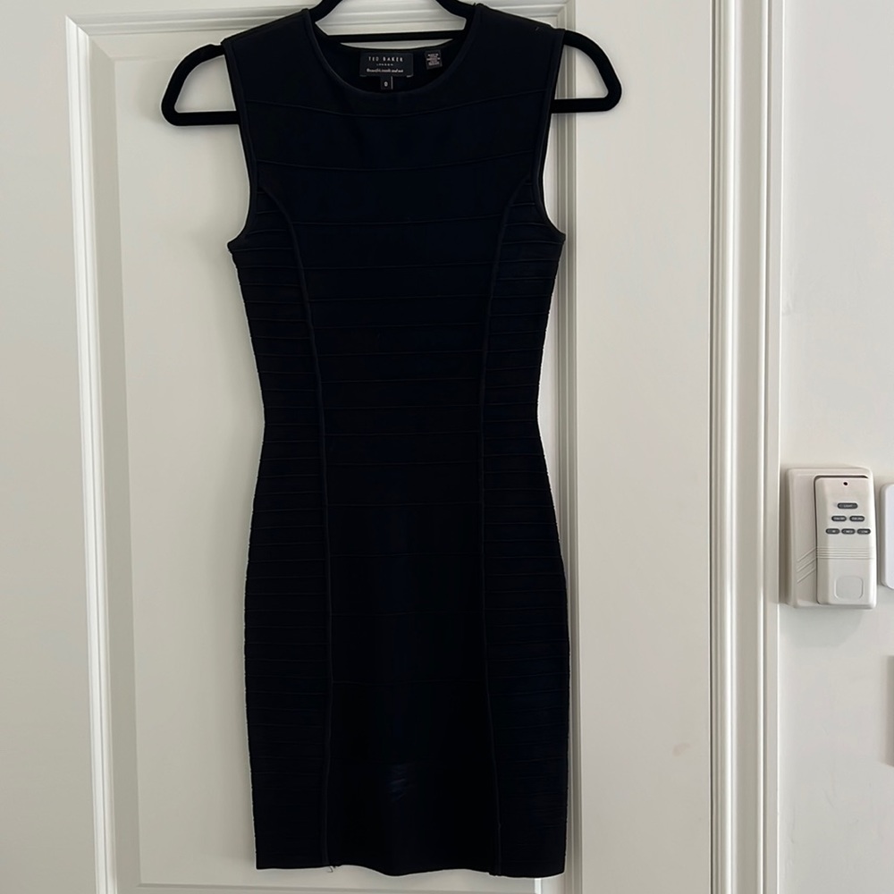 Fit black Ted Baker stretch dress
